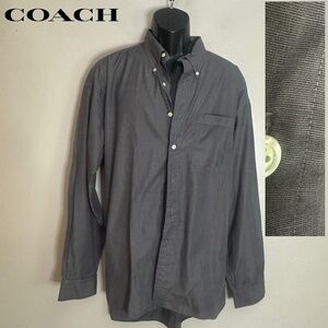 Coach Button Down XL 17.5 neck Gently worn 100% cotton 26.5" armpit to armpit
